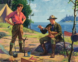 Vintage camping calendar/poster art